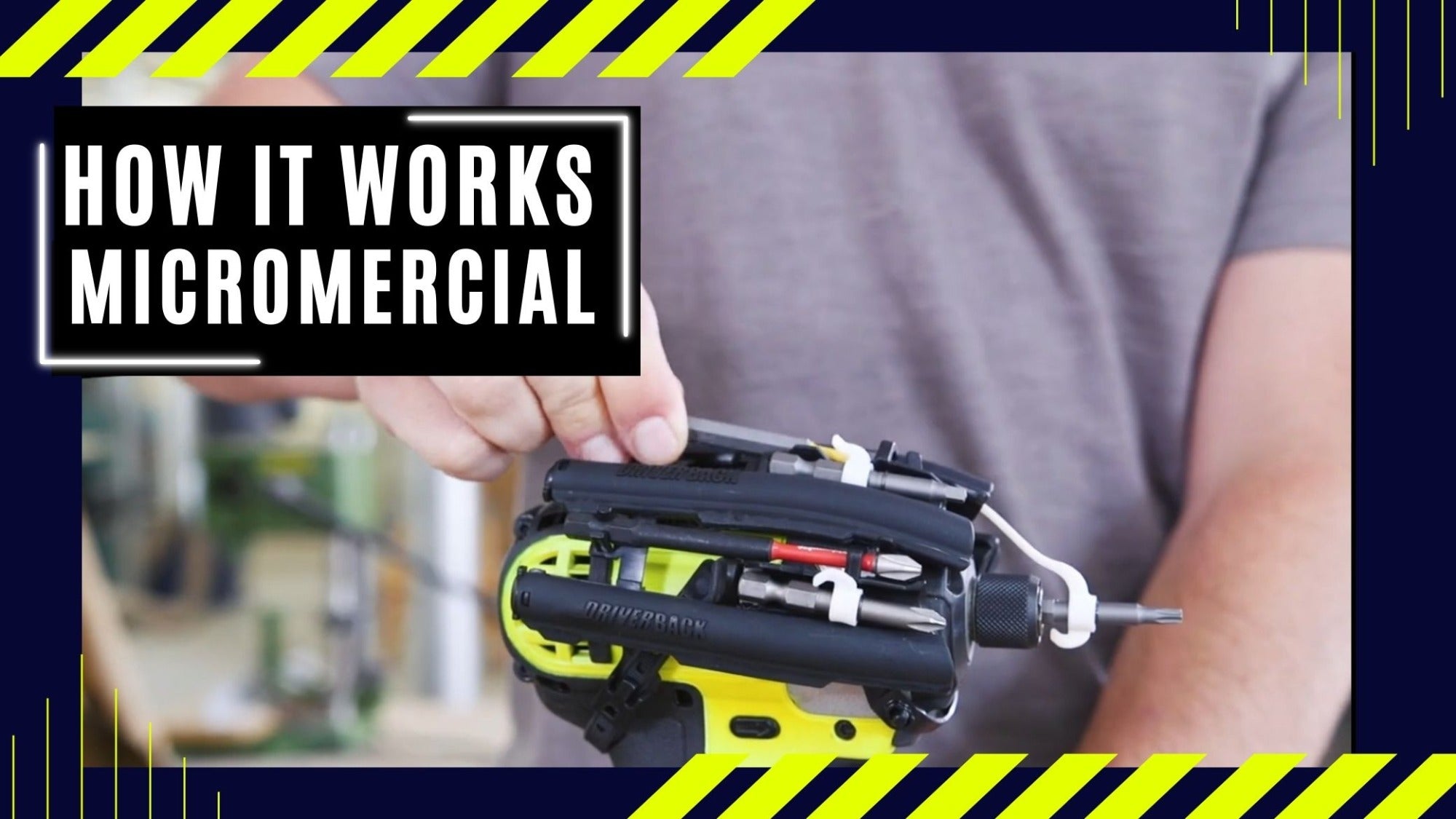 Youtube micromercial of How Driverback Lanyard Bit Holder works