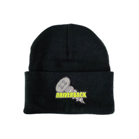 Black Acrylic Beanie With DRIVERBACK Patch